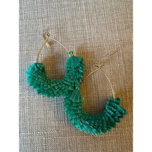 Gold and Teal Earrings
